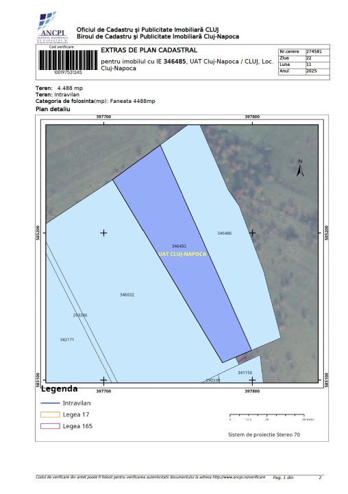 Teren Intravilan, Strada Colonia Sopor CJ 400482