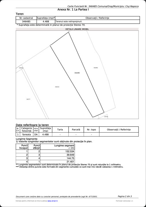 Teren Intravilan, Strada Colonia Sopor CJ 400482
